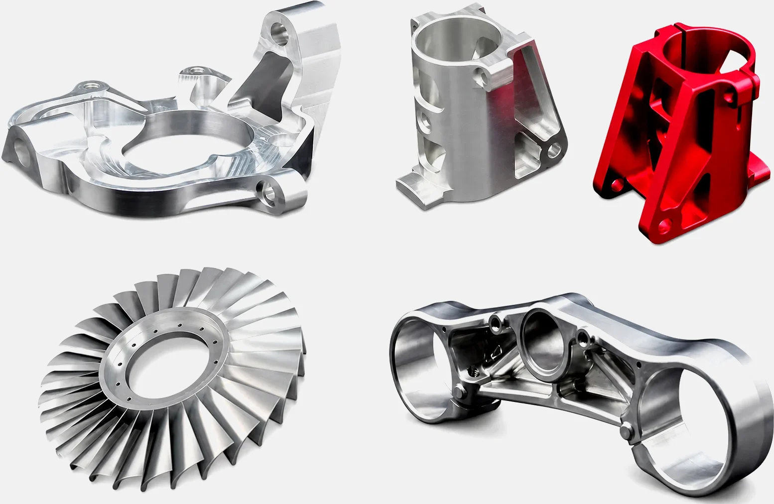 Custom CNC machined metal parts for JADE-CNC homepage hero
