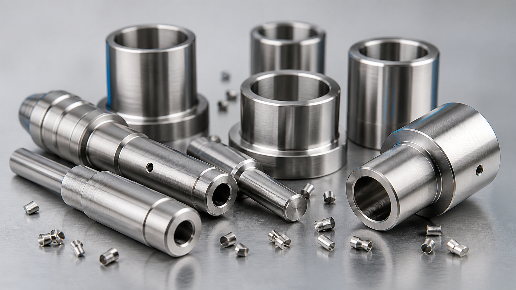 303 free-machining stainless steel CNC turned parts with smooth surface finish and short broken chips