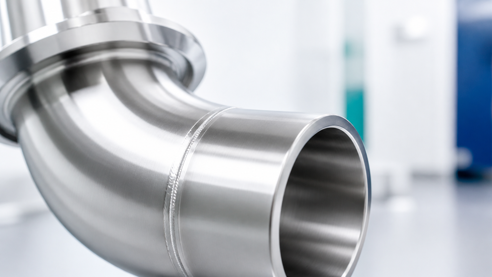 316L stainless steel food machinery pipe with sanitary orbital weld and electropolished surface
