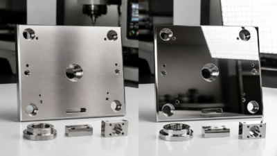 Brushed vs polished stainless steel surface comparison showing matte grain texture and mirror reflection
