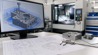 CNC drawing review and CAM programming with toolpaths for a precision machined component