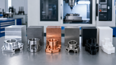 CNC machined sample parts made from aluminum stainless steel copper titanium and engineering plastics