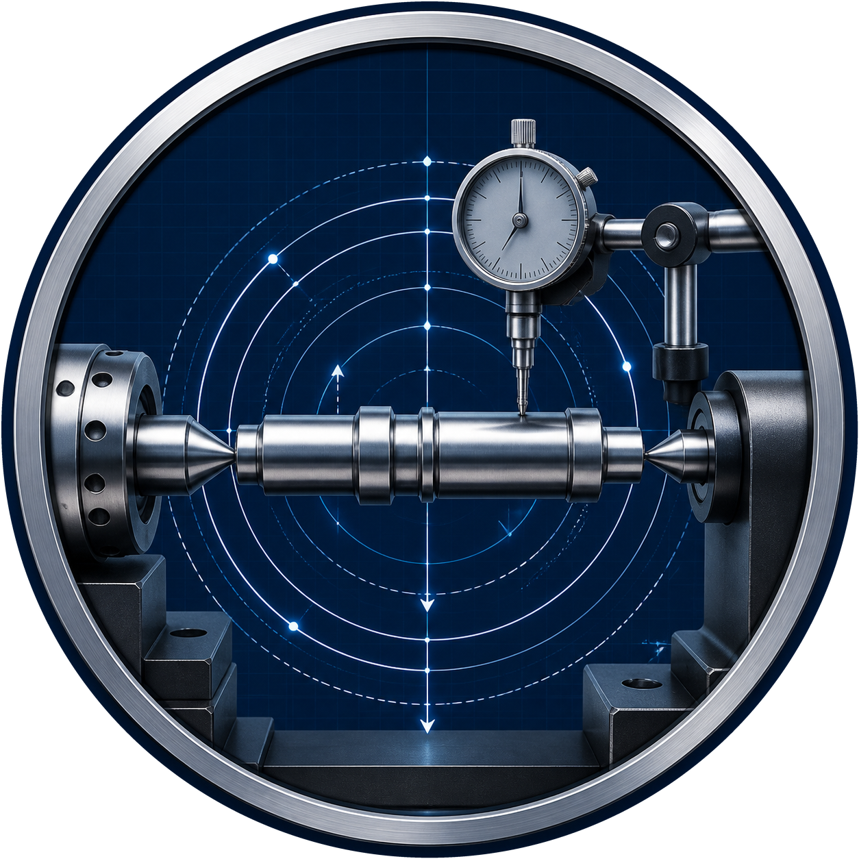 Concentricity and runout inspection for precision CNC turned shafts