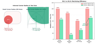 Internal Corner Radius & Tool Size&Machining Efficiency