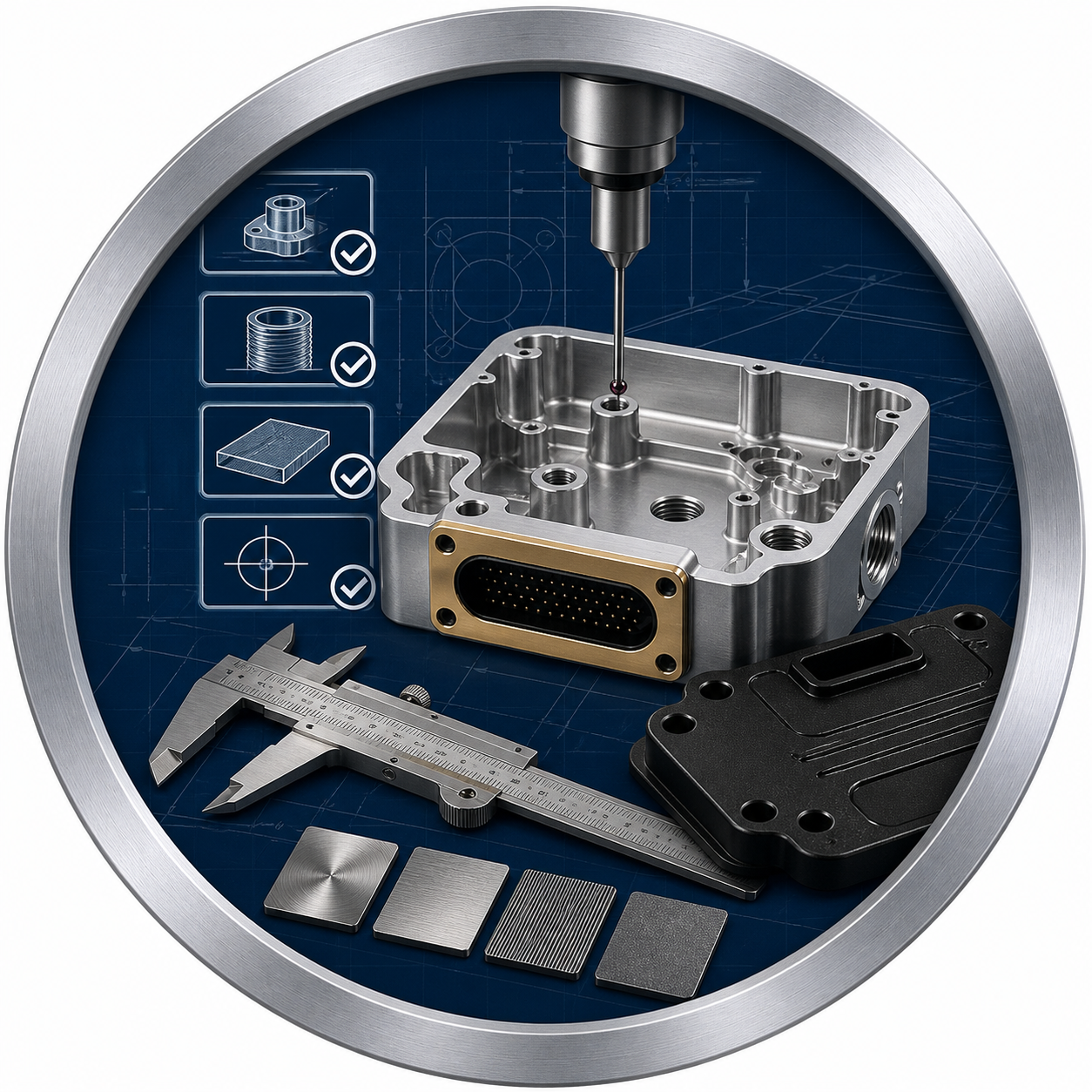 Surface finish and inspection review for electronics CNC parts
