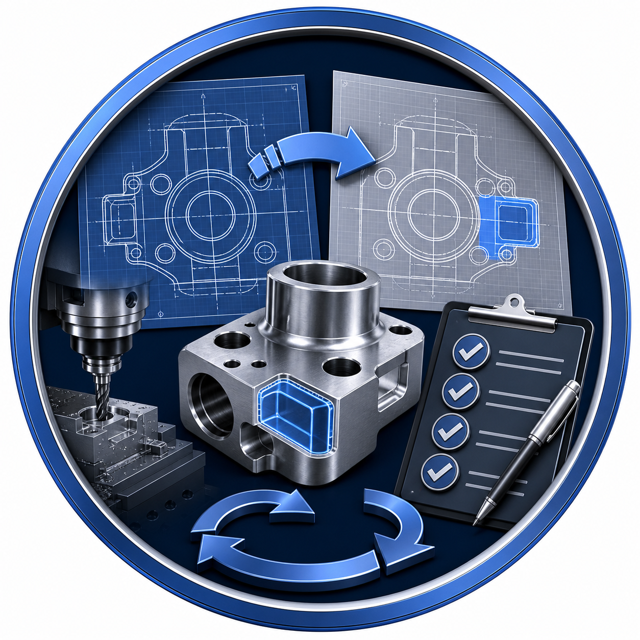 Engineering change review for low volume CNC machining