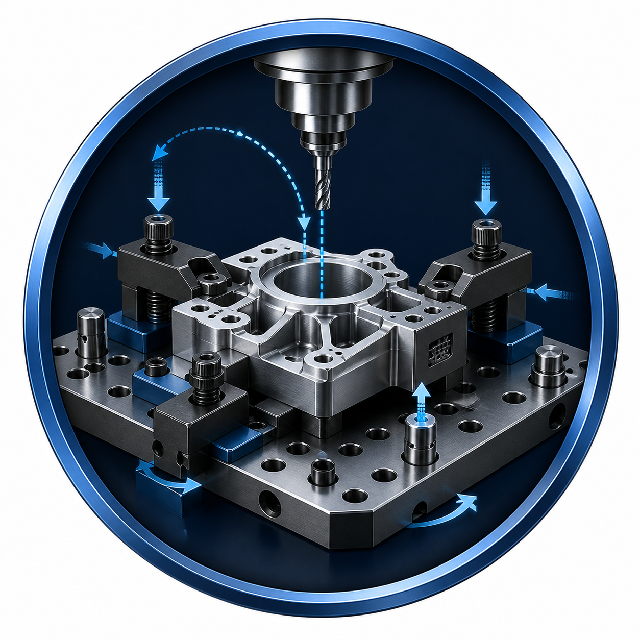 Fixture and setup stability for low volume CNC machining