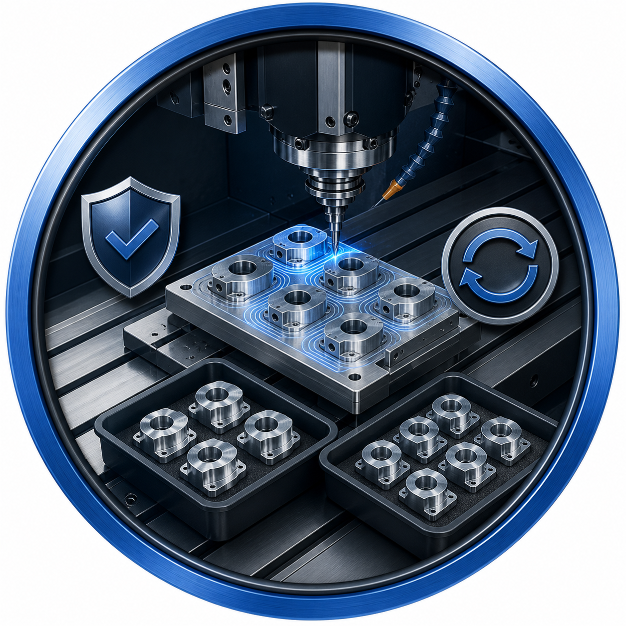 Small batch CNC production for low volume machined parts
