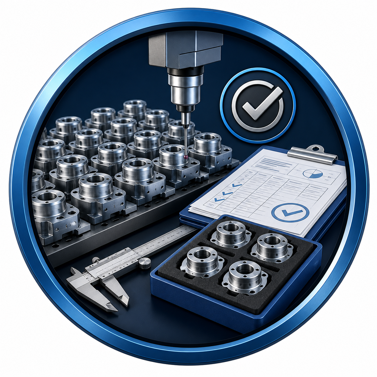 Inspection frequency and quality records for mass production CNC machining
