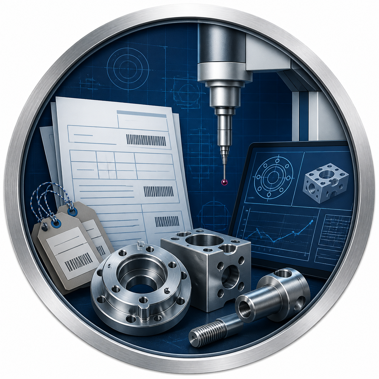 Inspection and traceability review for CNC machined materials