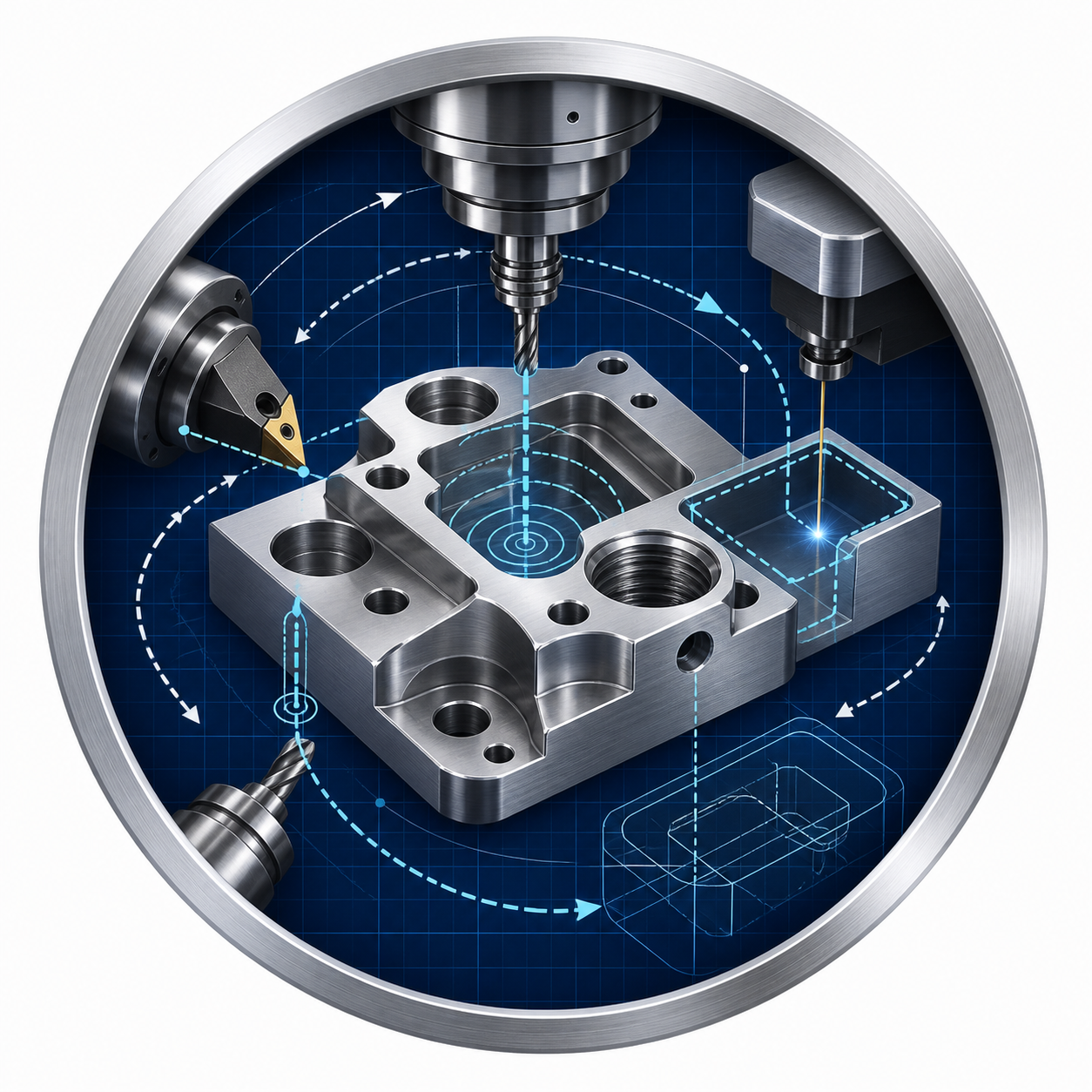 Machining route and tool access review for metal CNC parts