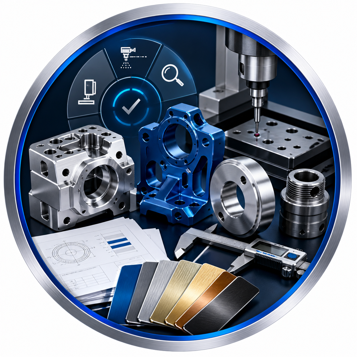 Finishing and inspection coordination for one-stop manufacturing
