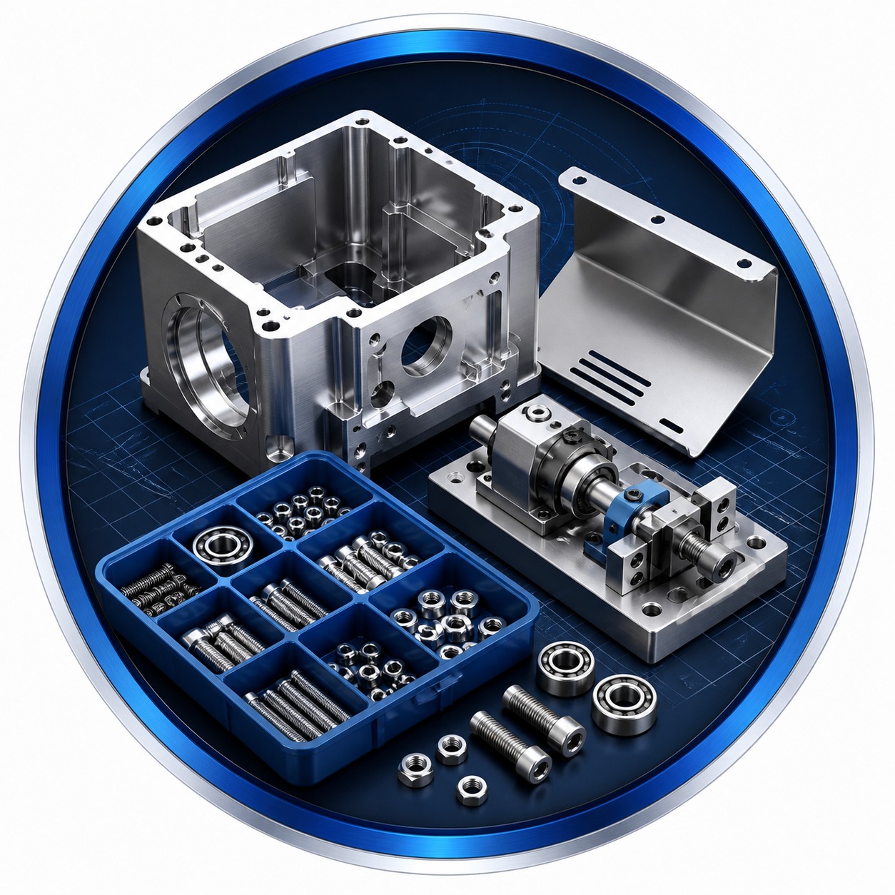 Light assembly and kitting support for one-stop manufacturing