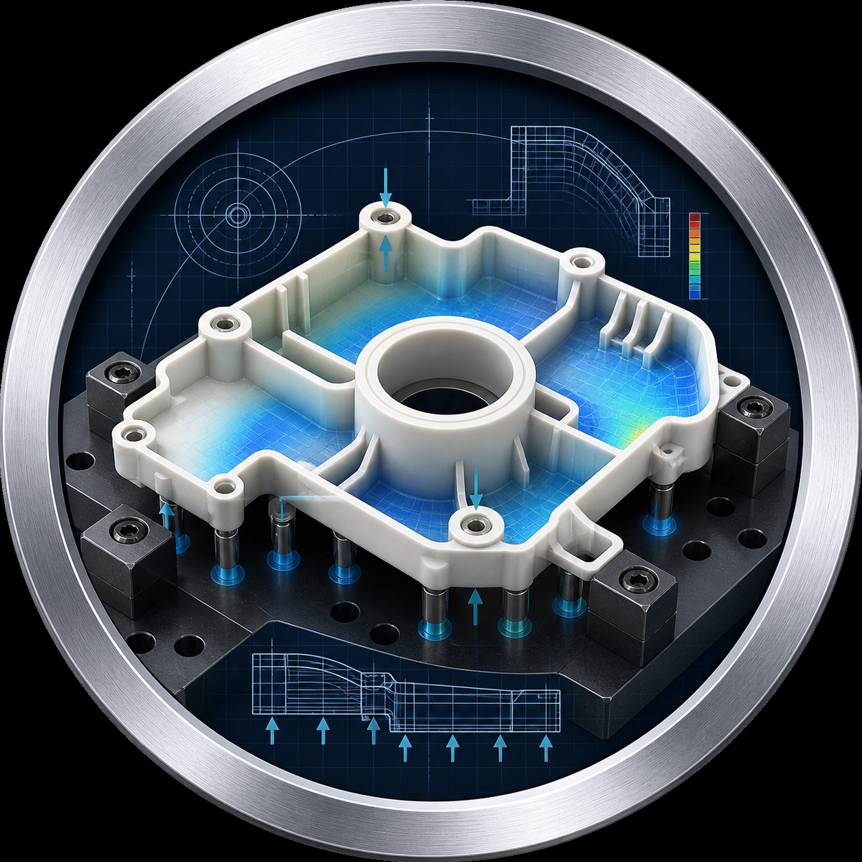 Plastic CNC machined housing geometry and deformation risk review