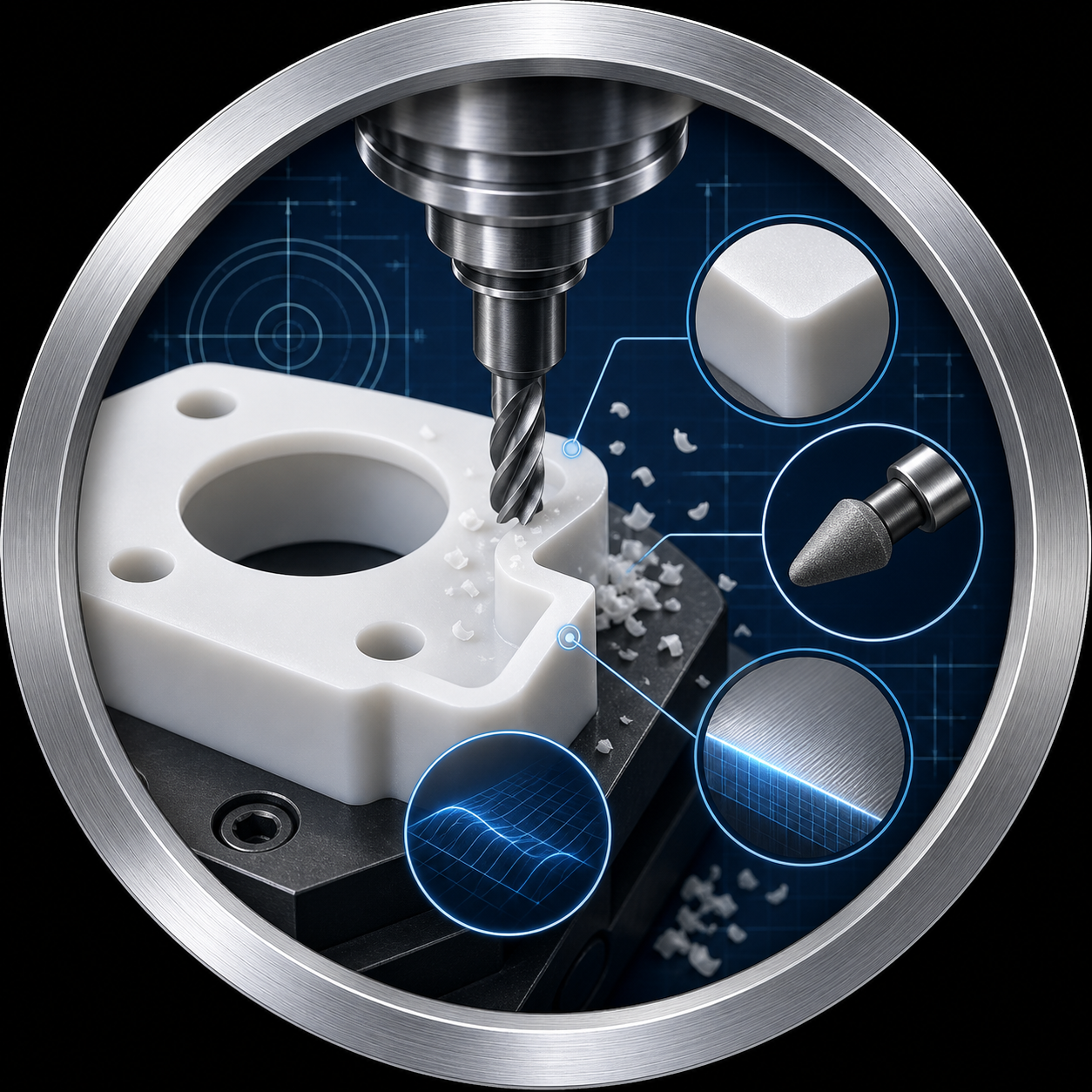 Plastic CNC machining surface quality and burr control