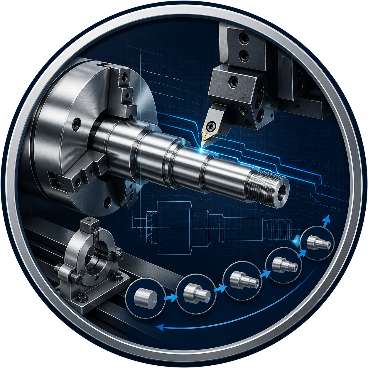 CNC turning process planning for precision shafts and sleeves
