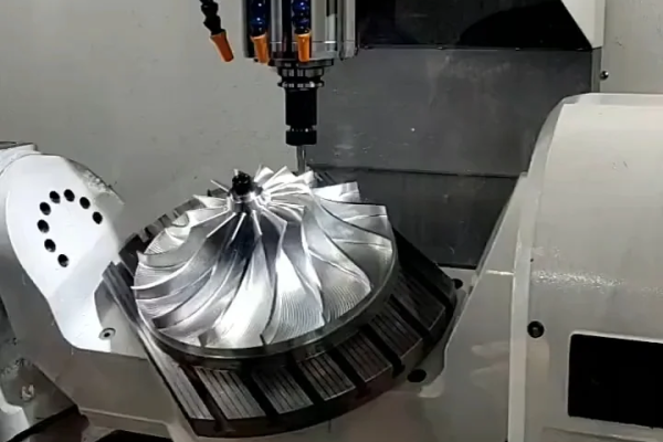 5 axis CNC machined metal impeller